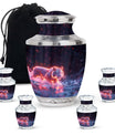 Crimson Ember Stalker - Tiger Urn Memorial, Funeral Shape Urn