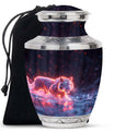 Crimson Ember Stalker - Tiger Urn Memorial, Funeral Shape Urn
