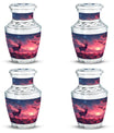 Crimson Twilight Vigil - Deer Urn Memorial, Funeral Cremation Urn