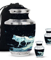 Wolf Wanderlust - Wolf Urn Memorial, Funeral Cremation Urn For Ashes
