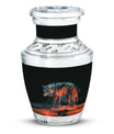 Crimson Shadow Howl - Wolf Urn Memorial, Funeral Shape Urn