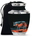 Crimson Shadow Howl - Wolf Urn Memorial, Funeral Shape Urn