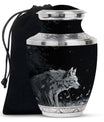 Wilderness - Wolf Urn Memorial, Funeral Cremation Urn