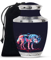 Neon Predator Essence - Wolf Urn Memorial, Funeral Shape Urn