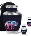 Neon Predator Essence - Wolf Urn Memorial, Funeral Shape Urn