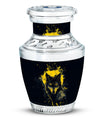 Electric Lupine - Wolf Urn Memorial, Funeral Cremation Urn For Ashes