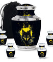 Electric Lupine - Wolf Urn Memorial, Funeral Cremation Urn For Ashes