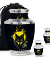 Electric Lupine - Wolf Urn Memorial, Funeral Cremation Urn For Ashes