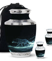 Celestial Wraith Wolf - Wolf Urn Large Memorial, Funeral Urn For Ashes