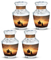 Old Men In Sunset With - Dog Urn Memorial, Funeral Shape Urn