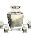 Snowflakes Urn For Ashes Female Memorial, Funeral Shape Urn
