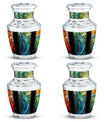 Stained Glass Urn For Ashes Memorial, Funeral Shape Urn