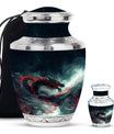 Dragon Small Urn For Ashes Funeral, Ashes Cremation Urn