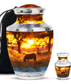 Zebra Small Urn For Human Ashes Funeral, Ashes Cremation Urn