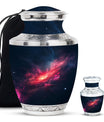 Galaxy Theme Large Urn With 1 Keepsake Urn