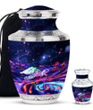 Turtle Theme Large Urn With 1 Keepsake Urn