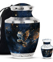 Owl Theme Large Urn With 1 Keepsake Urn