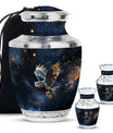 Owl Theme Large Urn With 2 Keepsake Urn