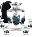 Owl Theme Large Urn With 4 Keepsake Urn