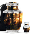 Owl Theme Large Urn With 1 Keepsake Urn