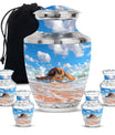 Turtle Theme Large Urn With 4 Keepsake Urn