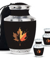 Mapple Leaf Theme Large Urn With 2 Keepsake Urn