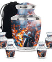 Dove Theme Large Urn With 4 Keepsake Urn