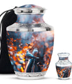 Dove Theme Large Urn With 1 Keepsake Urn