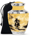 Cowboy Theme Large Urn 10 Inch