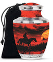 Cowboy Theme Large Urn 10 Inch