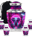 Mamoth Theme Large Urn With 4 Keepsake Urn