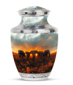 Elephant Family Theme Large Urn 10 Inch