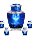 Cross Theme Large Urn With 4 Keepsake Urn