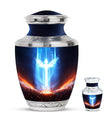 Cross Theme Large Urn With 1 Keepsake Urn