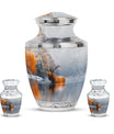 Deer Theme Large Urn With 2 Keepsake Urn