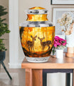 Deer Family Theme Large Urn With 1 Keepsake Urn