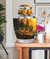 Deer Family Theme Large Urn With 1 Keepsake Urn