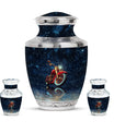 Fishing Theme Large Urn With 2 Keepsake Urn