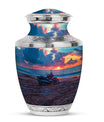 Motorcycle Theme Large Urn 10 Inch