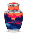 Motorcycle Theme Large Urn 10 Inch