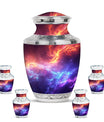 Nebula Galaxy Theme Large Urn With 4 Keepsake Urn