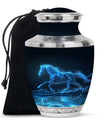 Runing Horse Theme Large Urn 10 Inch
