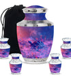 Turtle Theme Large Urn With 4 Keepsake Urn