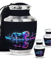 Lion Theme Large Urn With 2 Keepsake Urn
