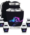 Lion Theme Large Urn With 4 Keepsake Urn