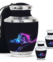 Lion Theme Large Urn With 2 Keepsake Urn