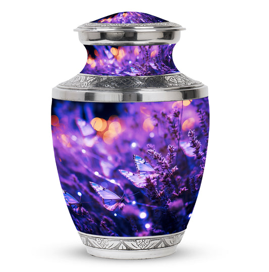 Purple Butterfly On Purple Meadow Urns For Sale Size 10inch