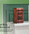 Large wooden urn for ashes, perfect as a cherished car urn or a special keepsake for loved ones