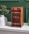 Large wooden urn for ashes, perfect as a cherished car urn or a special keepsake for loved ones