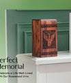 Wood urns designed for music lovers, ideal for holding adult male or female cremation ashes